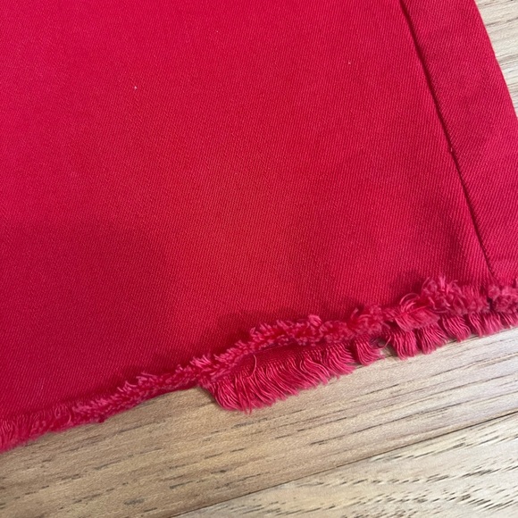 NWOT Garage Red Denim Mini Skirt - Size S - Picture 3 of 4